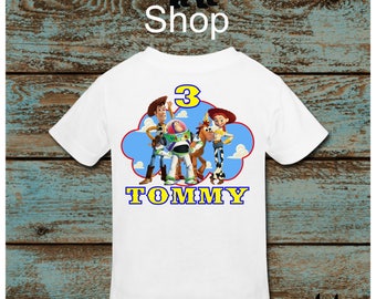 toy story themed birthday shirts