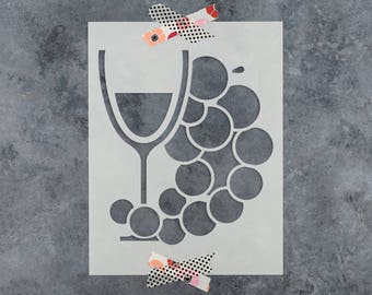 wine stencils etsy