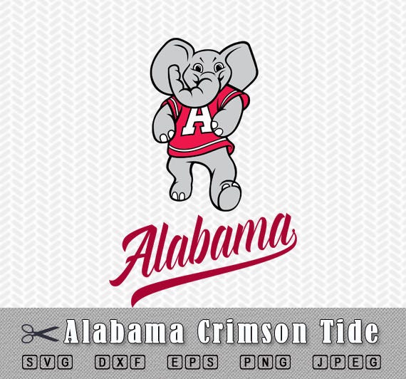 SVG PNG University of Alabama Mascot Crimson Tide Logo Layered