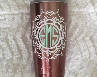 Mandala Yeti Monogram Decal