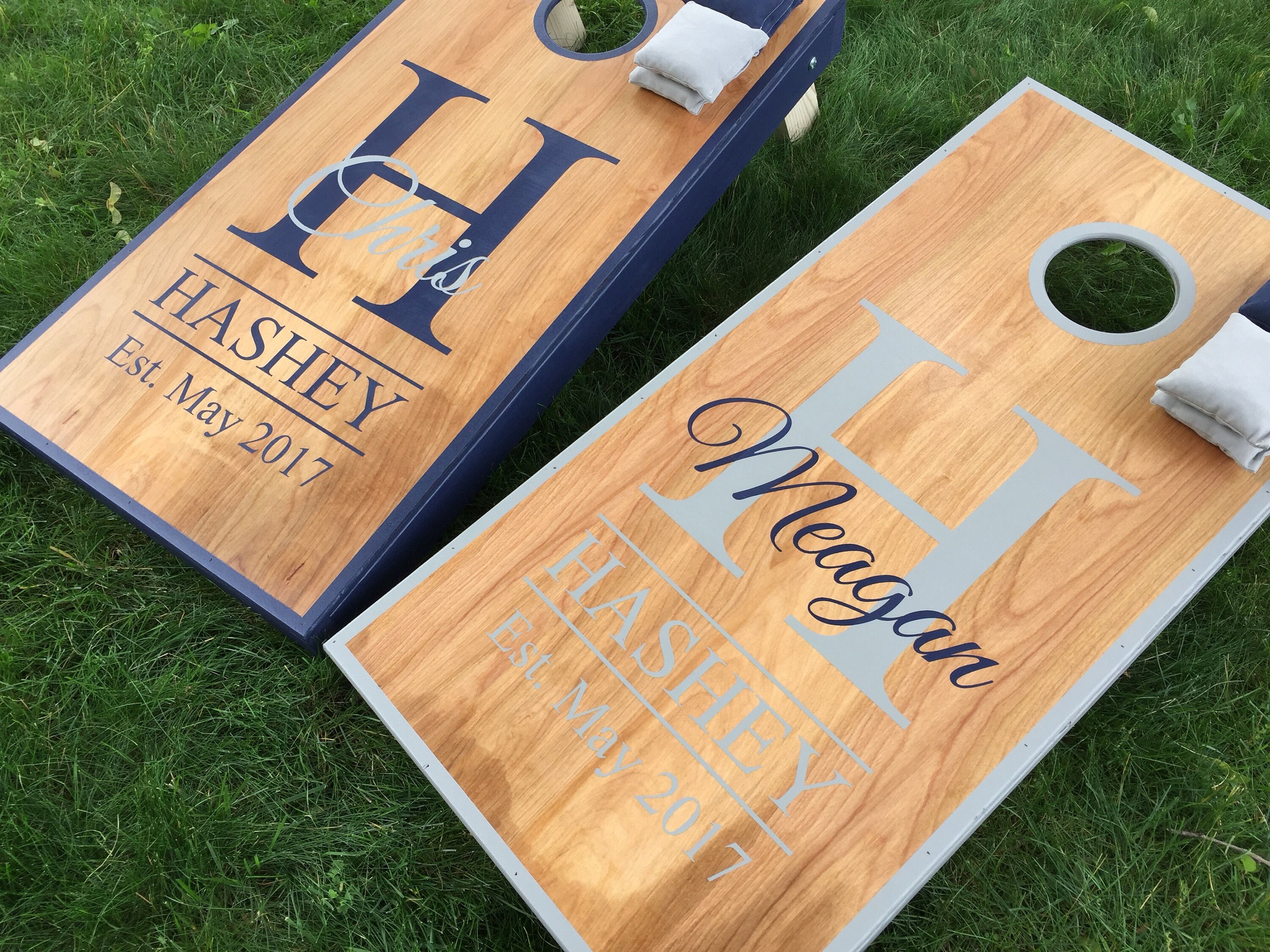 Wedding Cornhole Boards Wedding Cornhole Monagrammed