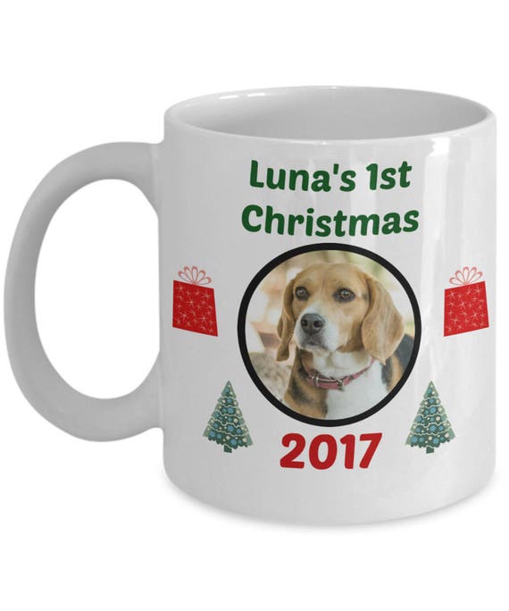 Dogs First 1st Christmas Ornament Mug Personalized Dog Mug