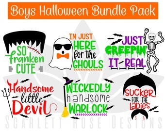 Halloween SVG cut file, Vampire, Frankenstein, Handsome Devil, Witch, Skeleton SVG for silhouette cameo and cricut
