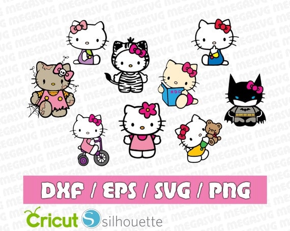 Hello Kitty Svg Dxf Eps Png Cut File Pack