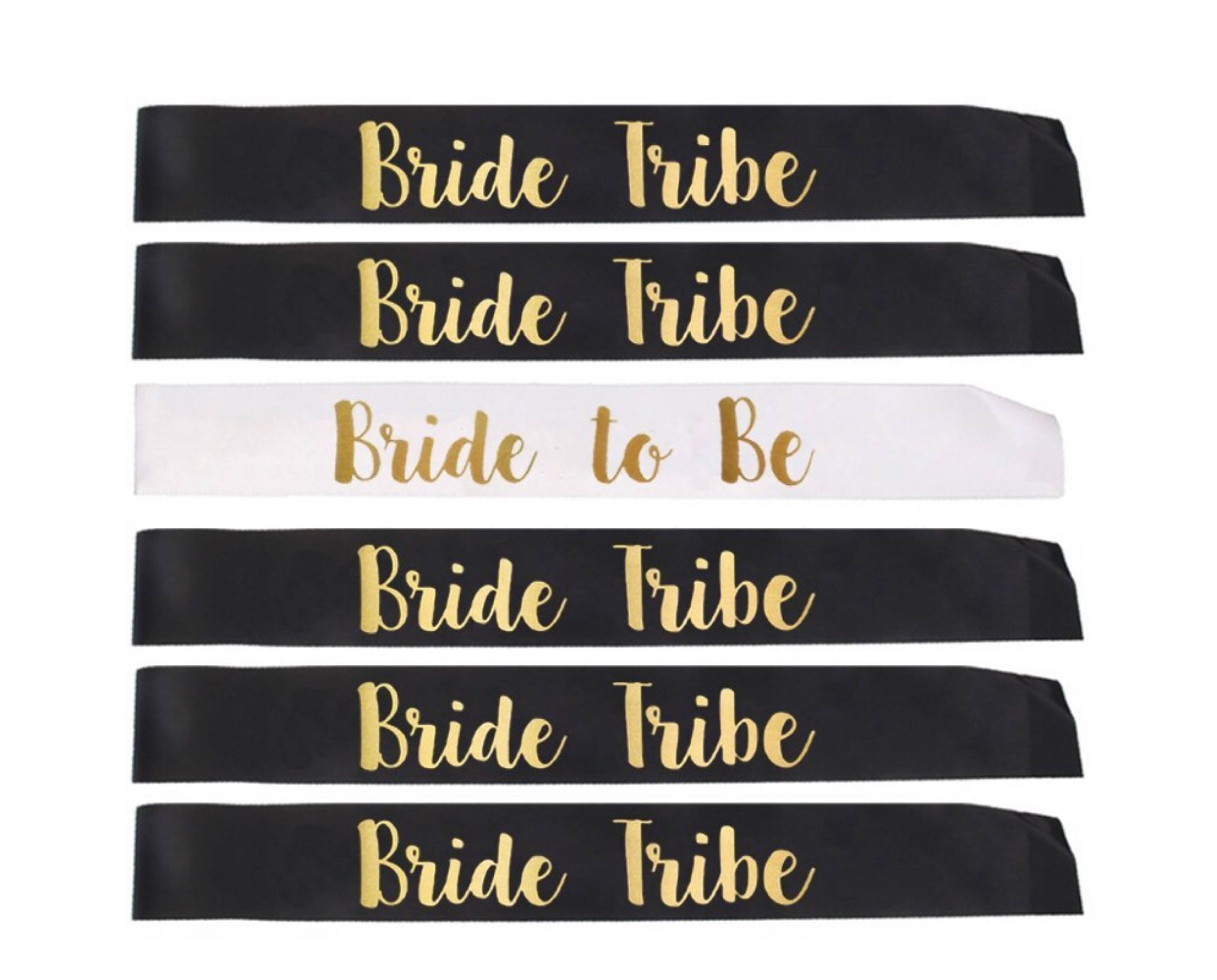 Bride Tribe Bridal Party Sashes Set of 6