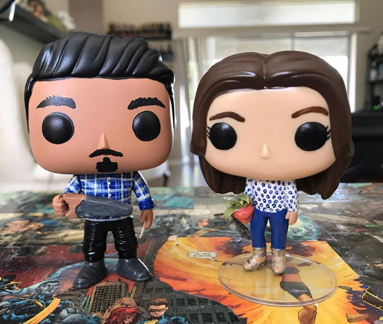 Custom Funko Pop set Paint and Clay Modeling 2 POPS INCLUDED