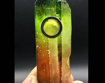 RASTA Aura Quartz Rainbow Coated Crystal Smoking Pipe