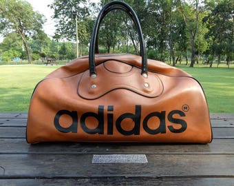 Vintage 70s Adidas Holdall Carry Gym Bag Made in Japan Bowling Athletic