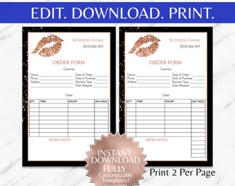 Senegence order form | Etsy