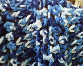 Tri blue slouchie beanie