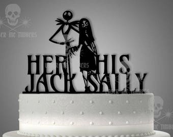 Her Jack His Sally Wedding Cake Topper