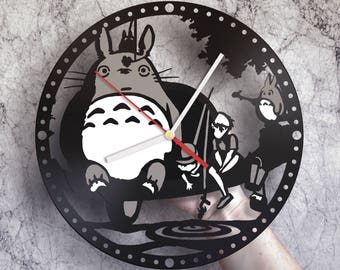 Totoro clock, Studio Ghibli baby, Vinyl Wall clock, My neighbor Totoro, Totoro baby shower, Totoro party, Totoro art, Totoro birthday