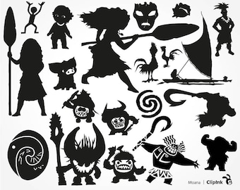 Moana svg, Moana clipart, Polynesian svg, Disney svg files, Maui silhouette, digital – svg eps png dxf pdf. Fabric Cut Print Mug Shirt Decal