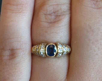 18ct sapphire and diamond ring