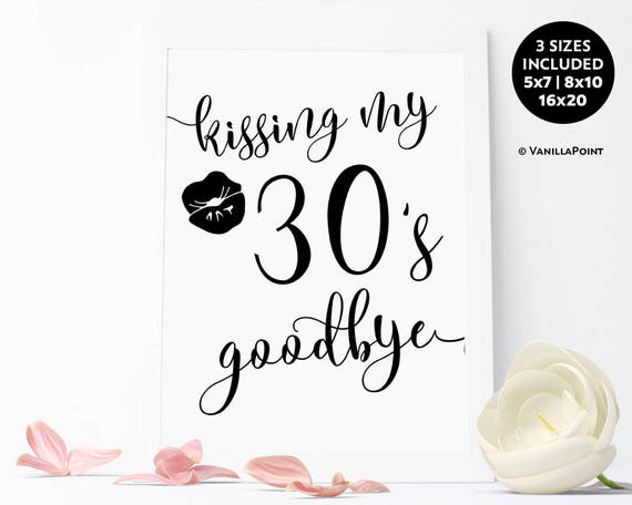 Kissing My 30 S Goodbye 40th Birthday Decoration For Men