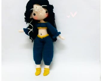Crochet doll pattern / Amigurumi doll pattern - CAMELIA