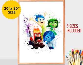 Disney Prints Inside Out Prints Joy Sadness Fear Anger