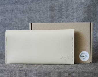 leather wallet multifunction travel wallet beige purse for him wallet travel case organizer for her casual monogram purse personalized gift