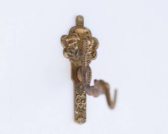 Antique Brass Serpent And Young Lovers Wall Hook