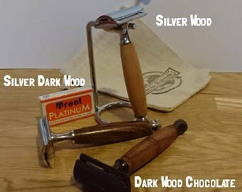 Premium Quality Safety Razor With 100% Cotton Canvas Carry Bag.Eco friendly. Zero Waste.FREE Blades.Eco-Friendly. Unisex.