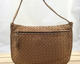 BOTTEGA VENETA Signature Woven Leather Shoulder Bag Crossbody Bag