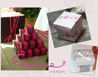 Box dragees paper to hold sweets customize wedding christening