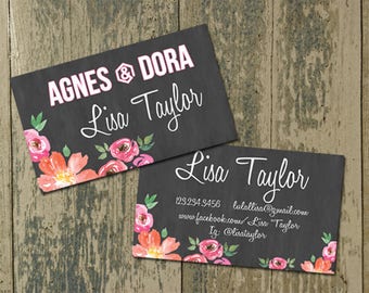 Agnes and Dora Business Cards, Double sided Agnes and Dora Business Cards, Marketing Card