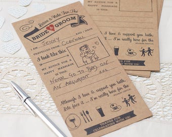 Vintage Wedding Advice Cards, Advice For The Bride & Groom, Wedding Day Props