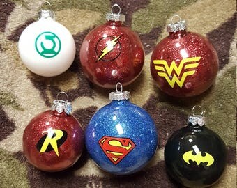 dc superhero christmas ornaments