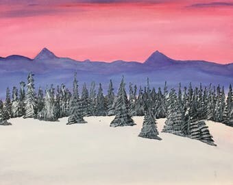 Snow capped Mountainous region