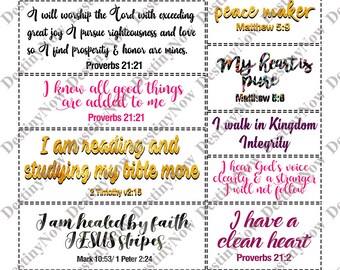 Vision Board Quote Cards 3 Fitness Health Quote Print.
