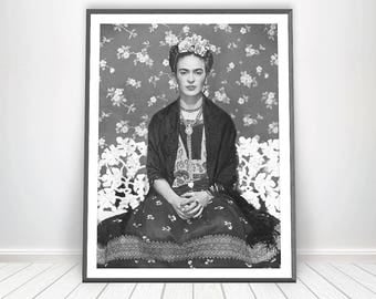 Frida Kahlo Print * Frida Kahlo Poster Scandinavian Print Scandinavian Decor Frida Kahlo Wall Art Frida Art Deco Mexican Decor Mexican Art