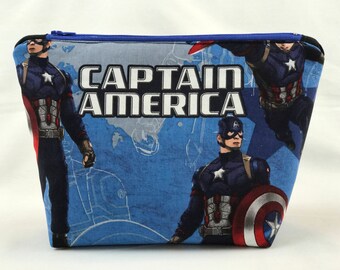 Captain America Inspired Makeup Bag