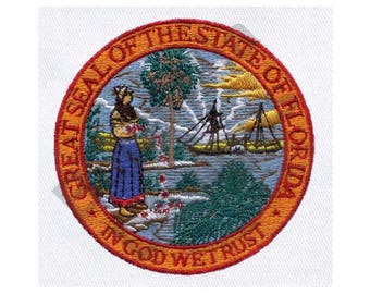 State Seal - Machine Embroidery Design, Florida State Seal
