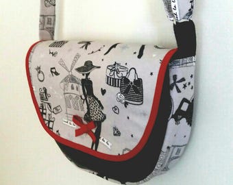 bag flap with adjustable shoulder strap