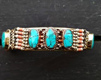 Bague Turquoise Tibetan bracelet