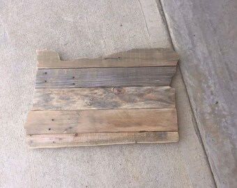 Reclaimed Wood Oregon State Sign