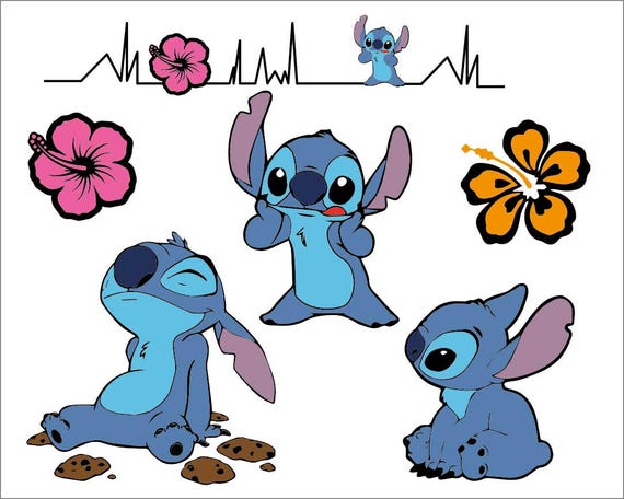 Download Lilo and Stitch Monogram Cutting Files and Clipart Svg Png