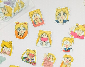 1 pack of kawaii sailor moon sticker flakes/ cute japanese stickers/ japanese stationery