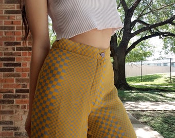 checkered bell bottoms