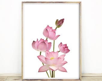 Lotus wall art | Etsy