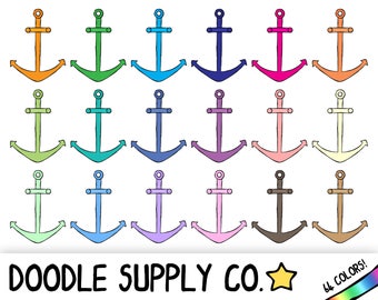 64 Anchor Clipart, Nautical Clipart, Sailing Clipart, Boat Clipart, Planner Clipart, Scrapbooking Cliparts, Sticker Clipart, png file