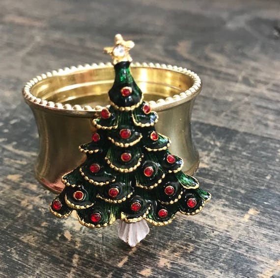 Napkin Ring with Christmas Tree