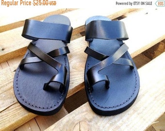 Black Mens Sandals leather sandals for men flip flops for men