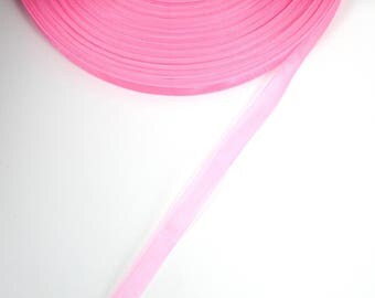 5 meters of 10 mm pink organza Ribbon