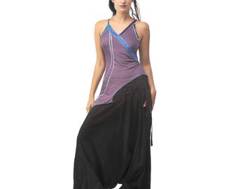 Harem pants / long sarwel pleated black unisex/mixed