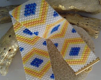 miyuki Delica peyote stitch Cuff Bracelet