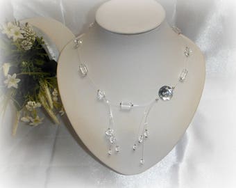 RHINESTONE - Collier mariage glowing transparency