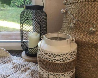 Rope/metal candle Lantern