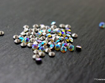 Set of 50 rhinestone Aurora Borealis swarovski 22 pp